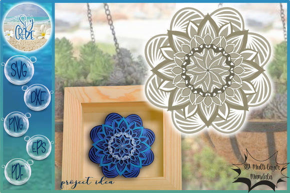 Download 3D Mandala Multi Layered Floral Mandala Paper Crafting SVG ...