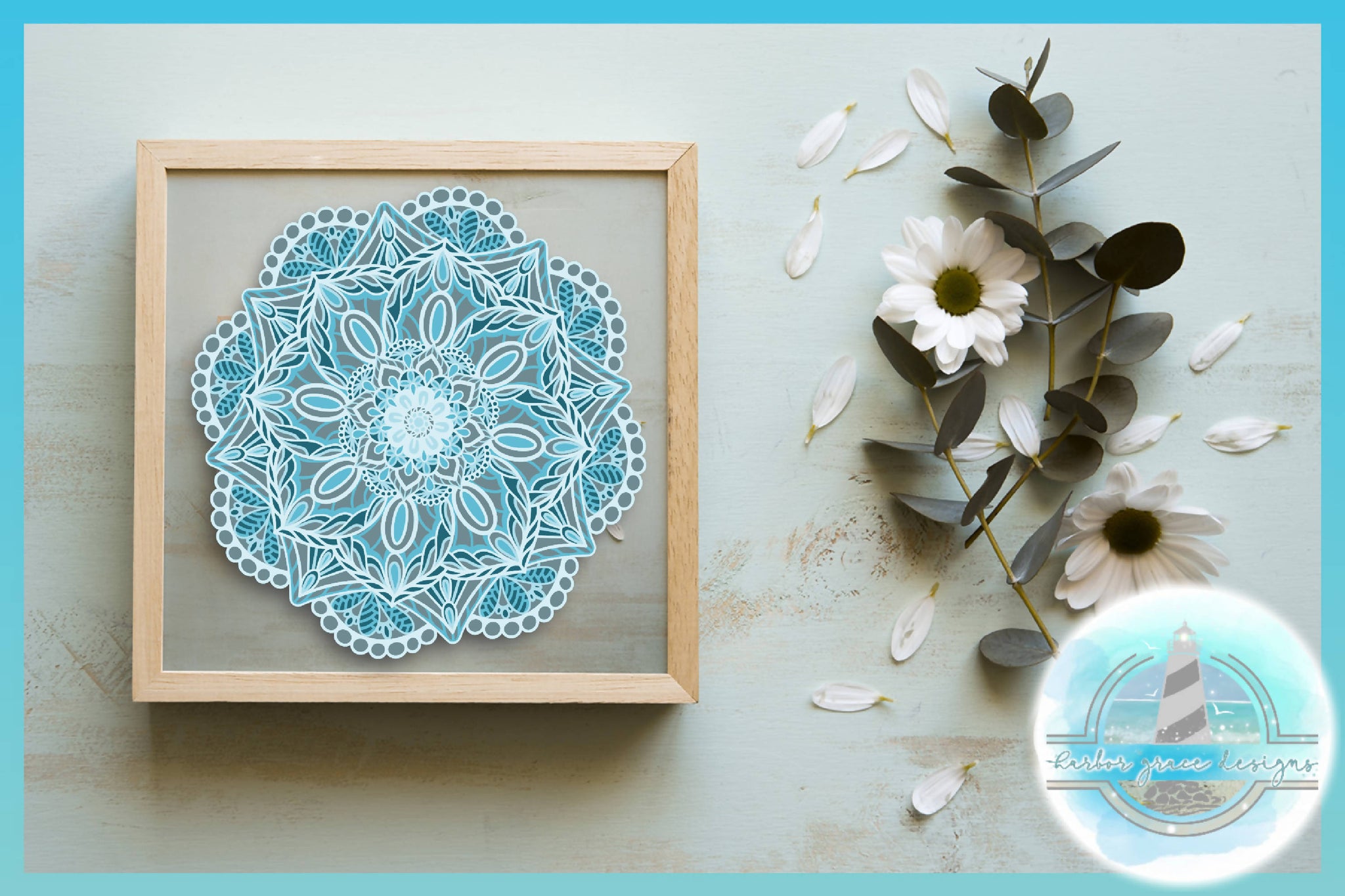 Download 3d Layered Design Flower Mandala Svg File Multi Layered Mandala Sv Svg Font Market