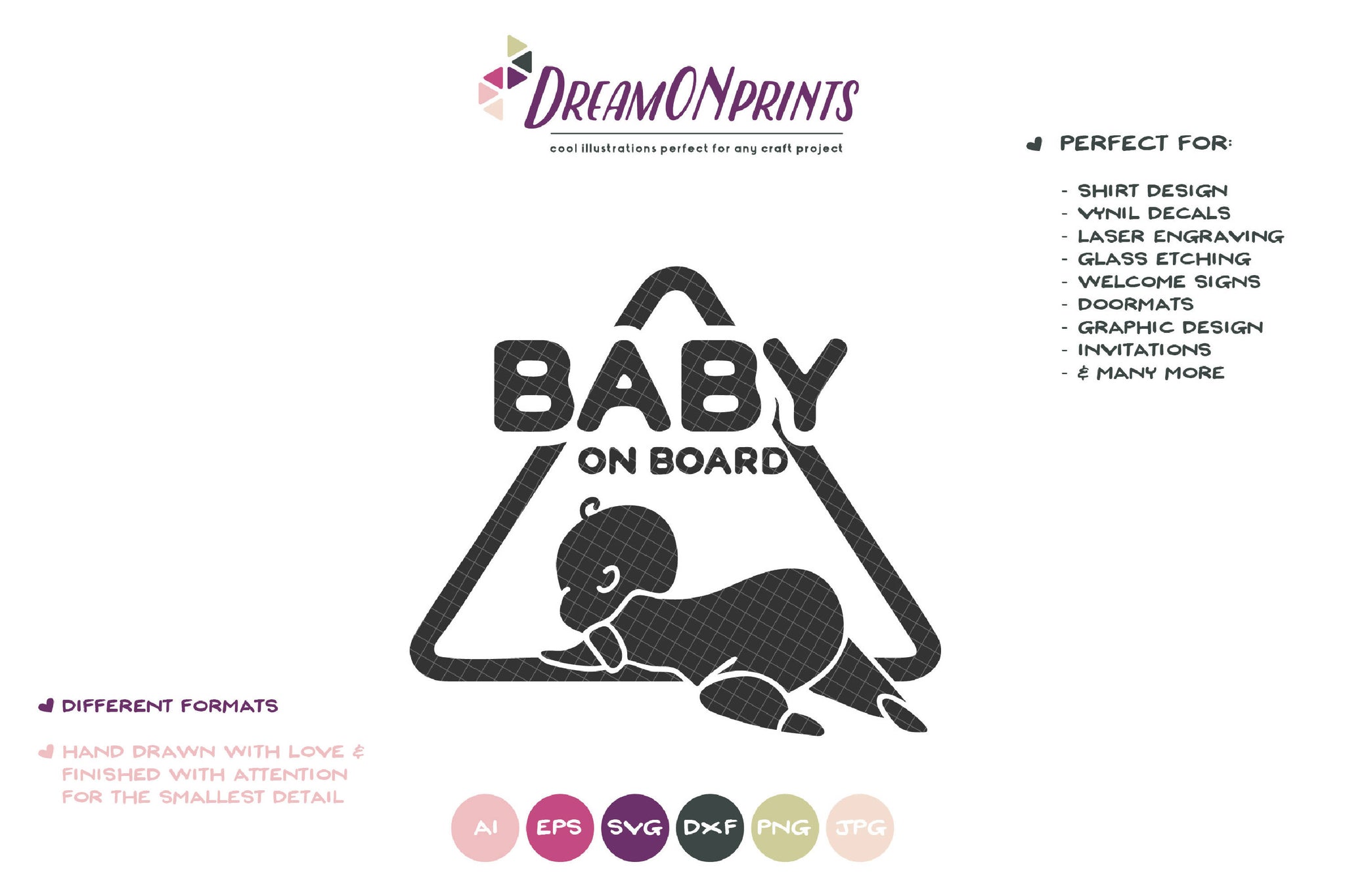 Download Baby on Board SVG Cut File - SVG & Font Market