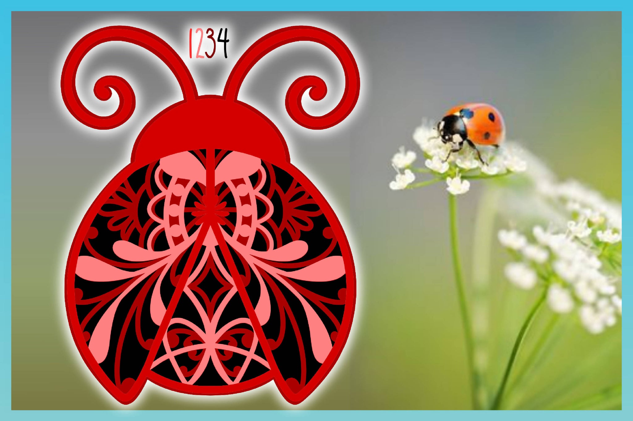 Download Easy 3D Layered Design | Ladybug Mandala SVG file | Multi ...