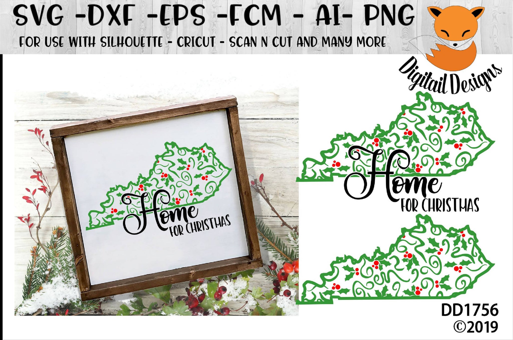 Download Christmas Holly Pattern Kentucky State Svg Svg Font Market