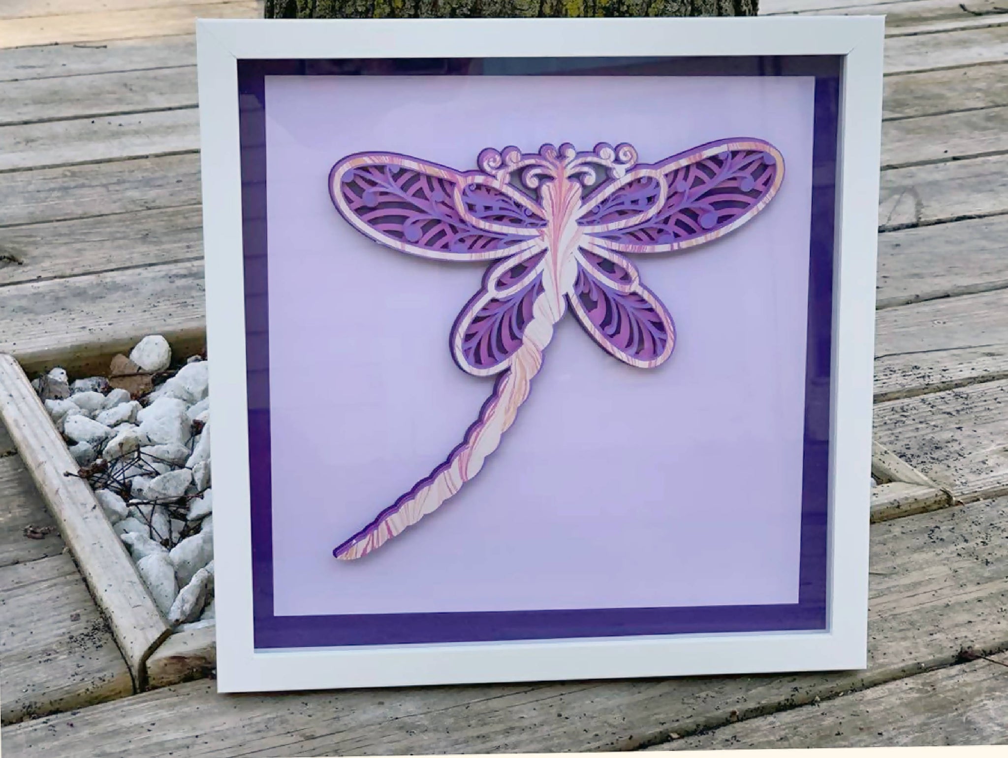 3d Dragonfly Mandala Multi Layered Mandala Svg Paper Crafting Lase Svg Font Market