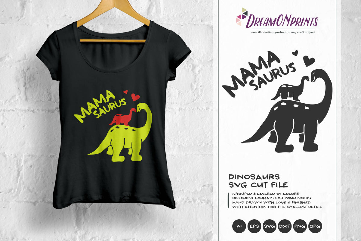 Download Mamasaurus SVG - Dinosaur Mom SVG - SVG & Font Market