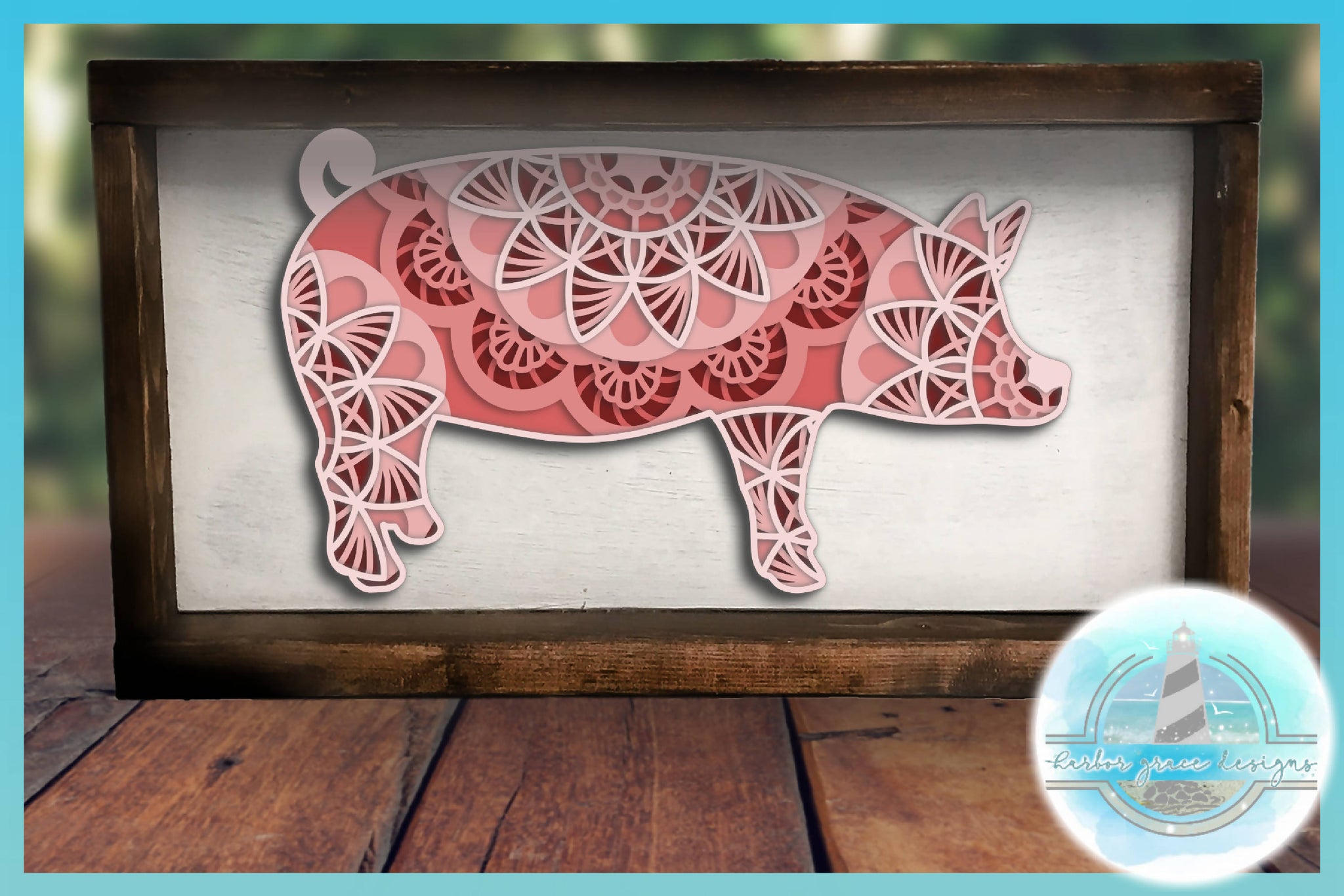 Download Easy 3D Layered Design | Pig Mandala SVG file | Multi ...