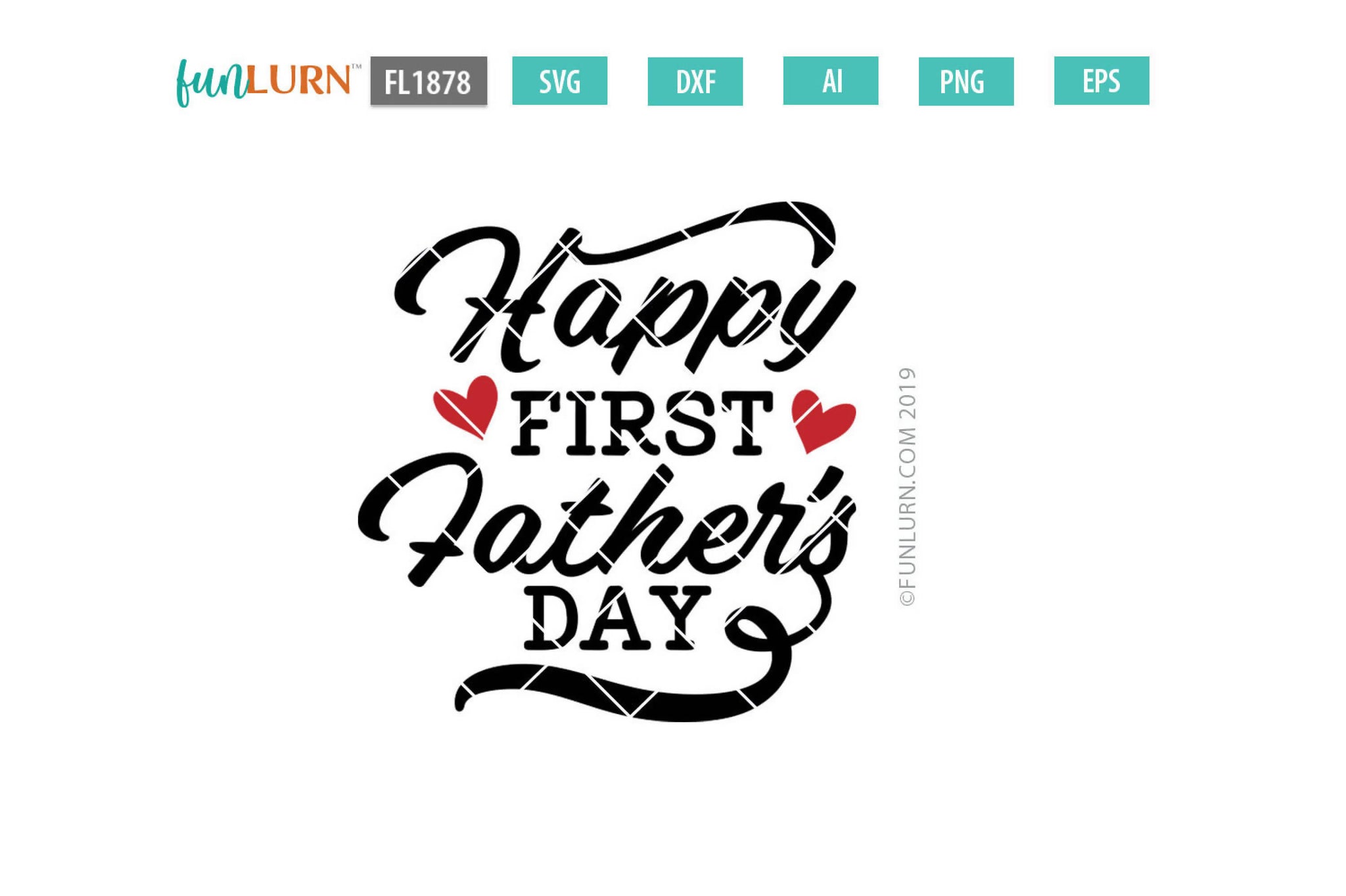 Download Happy First Father's Day SVG Cut File - SVG & Font Market