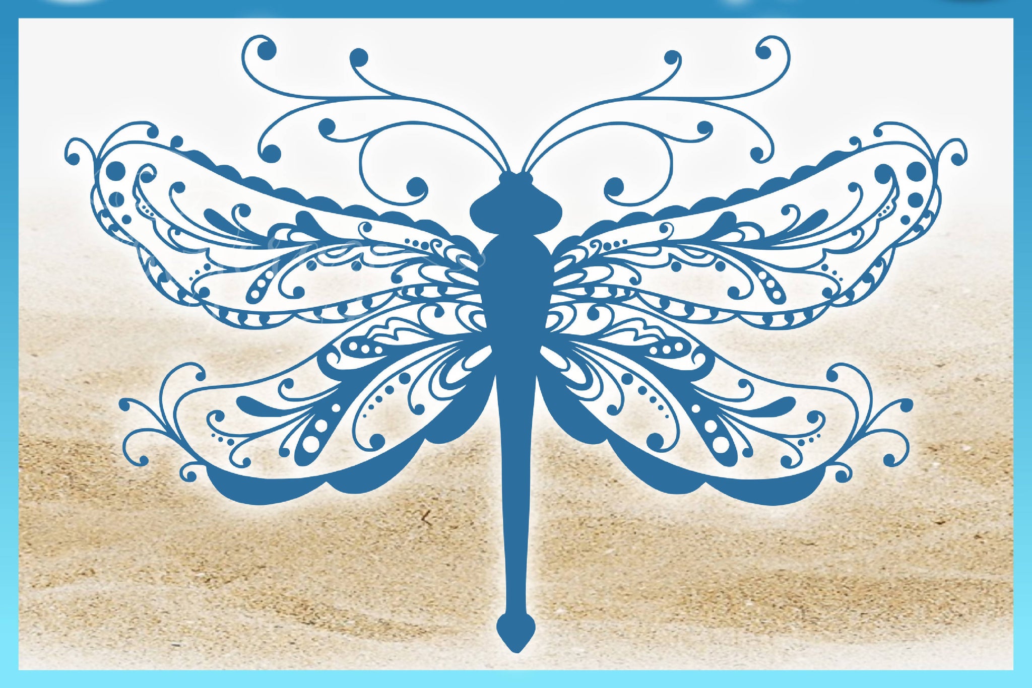 Beautiful Dragonfly Mandala Zentangle SVG - SVG & Font Market