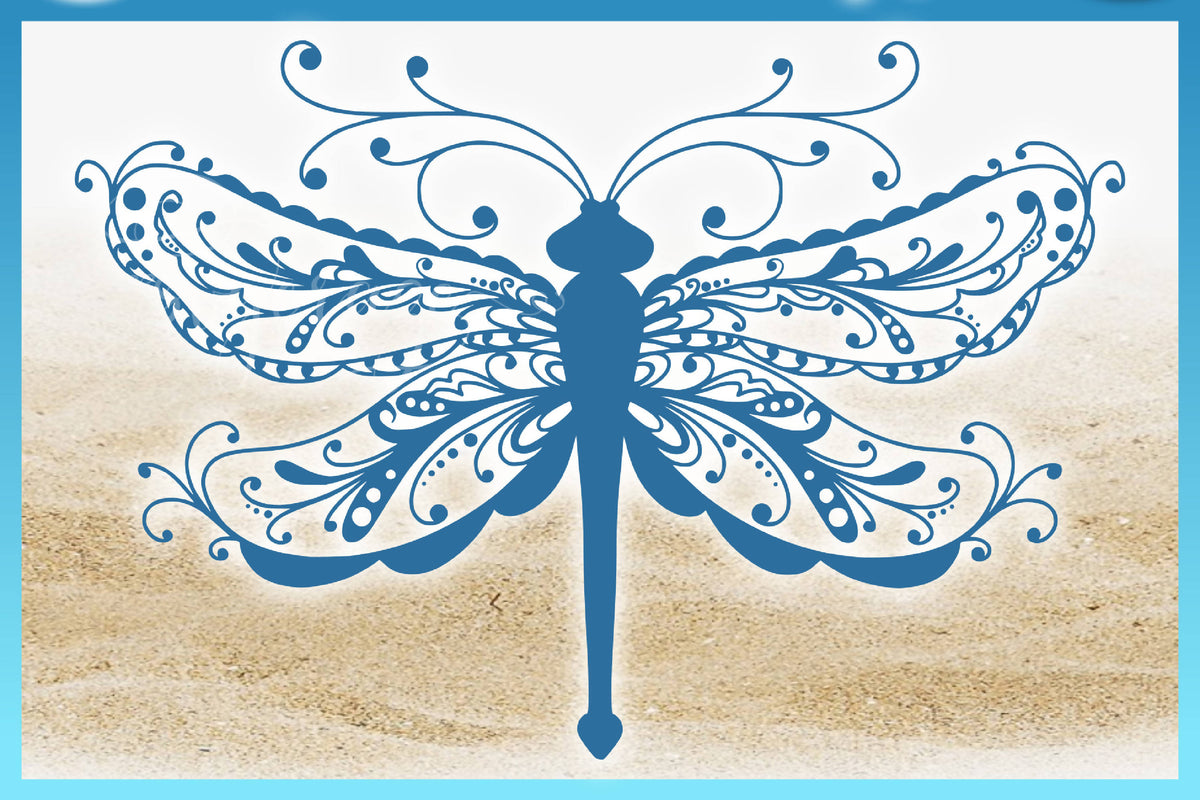 Download Beautiful Dragonfly Mandala Zentangle SVG - SVG & Font Market