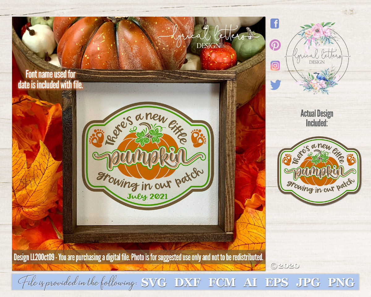 Download New Little Pumpkin Pregnancy Announcement SVG Cut File ...