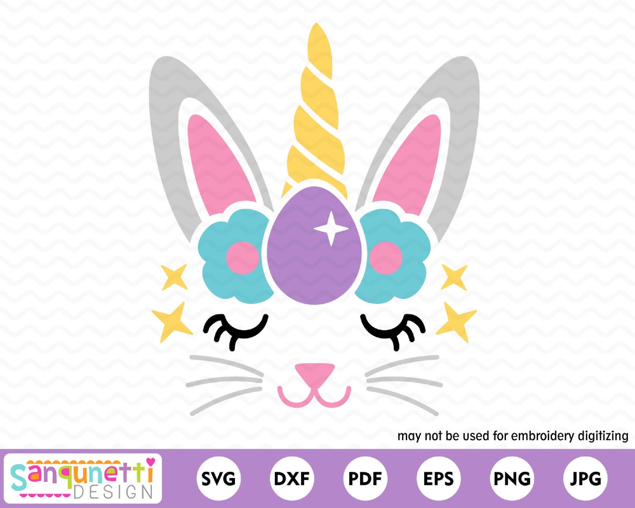 Download Easter Bunny Unicorn Face Svg Spring Cutting File Svg Font Market