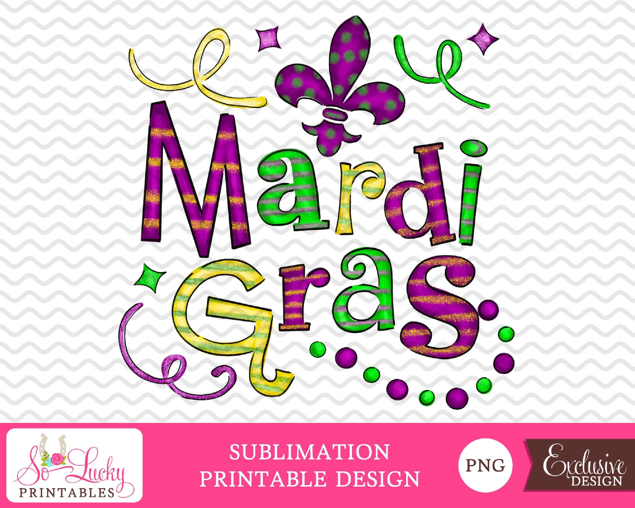 Download Mardi Gras painted printable sublimation design - Digital ...