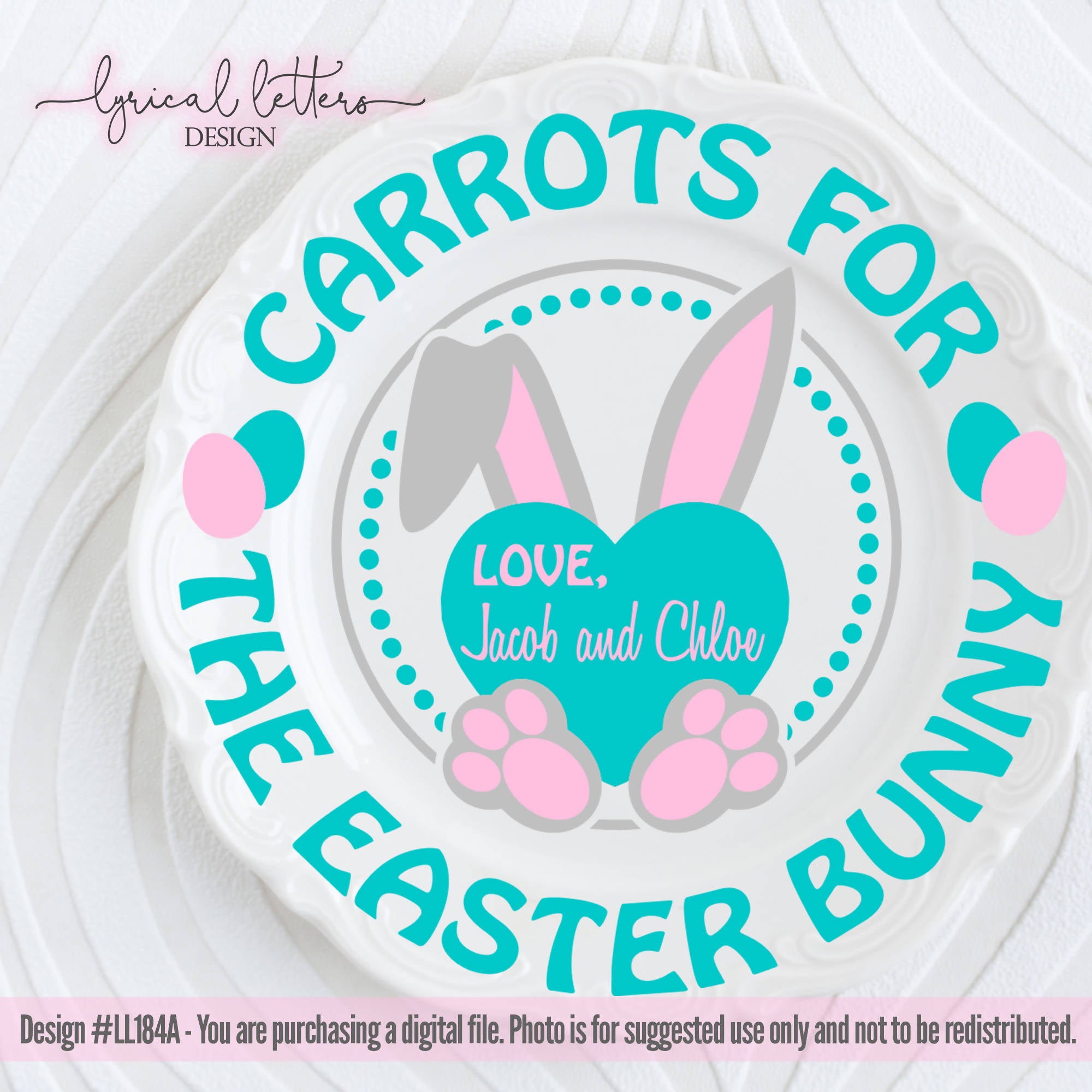 Download Carrots for the Easter Bunny Plate Cut File - SVG & Font ...