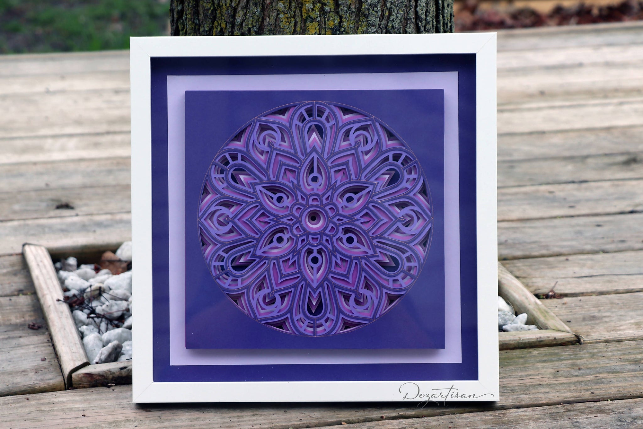 Download 3D layered MANDALA svg | stacked paper shadow box | laser ...