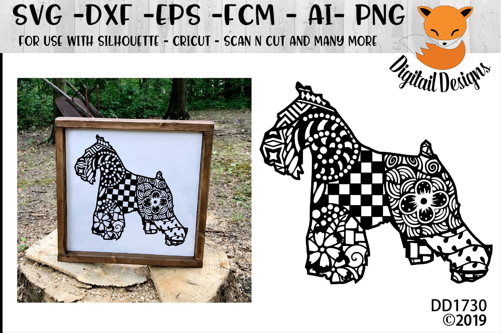 Download Zentangle Schnauzer Dog Svg Svg Font Market