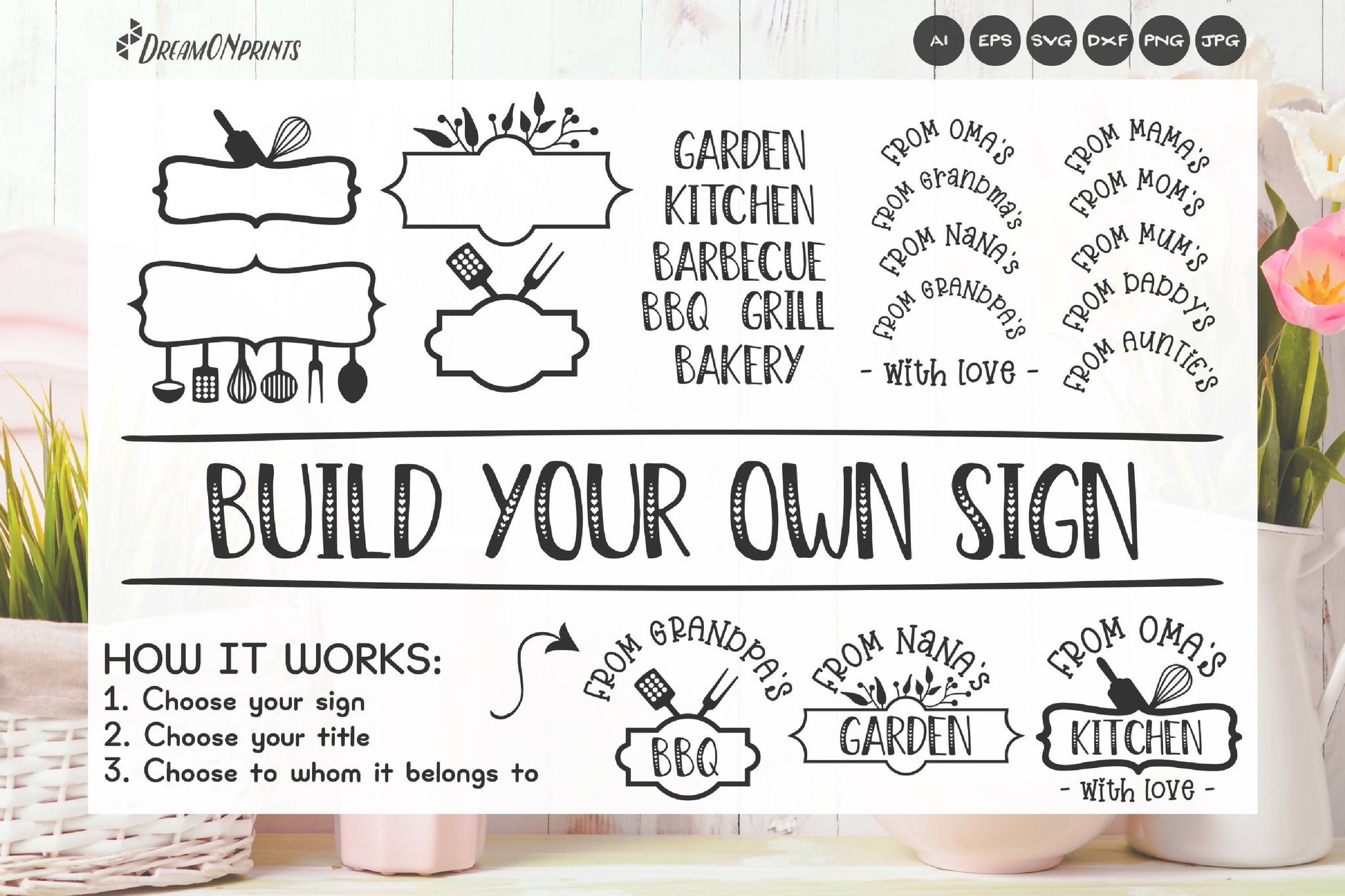Download Sign Making Bundle Kitchen Sign Svg Builder Svg Font Market