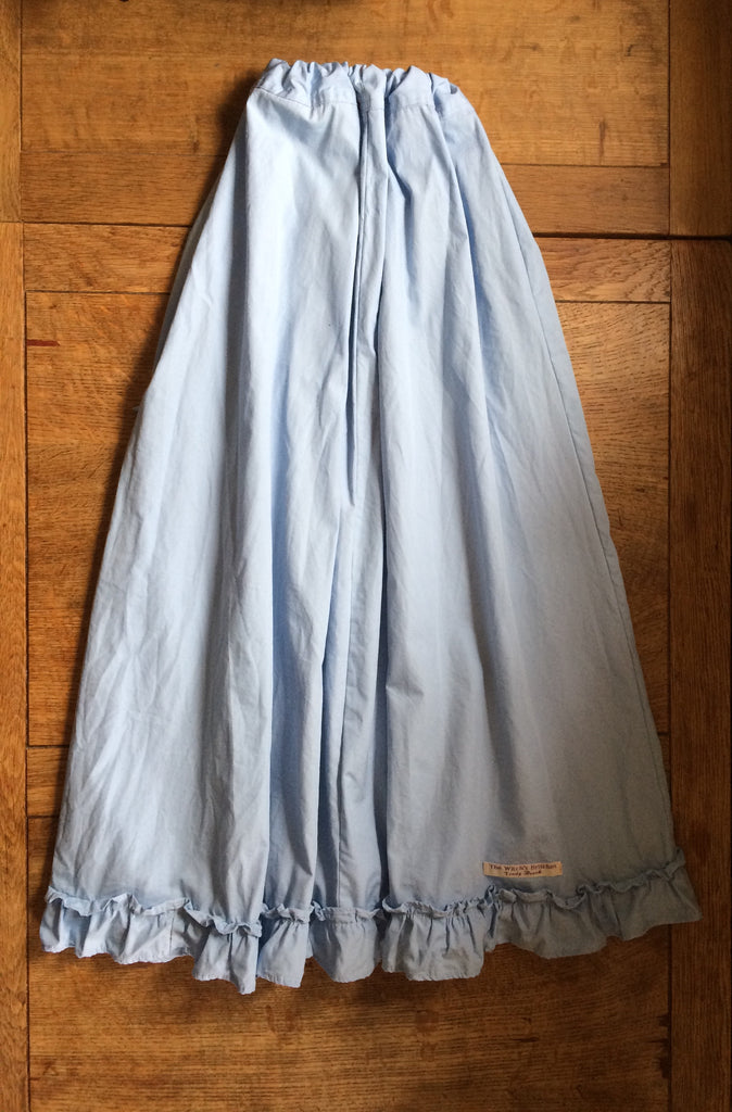 Sky blue long cotton petticoat (38