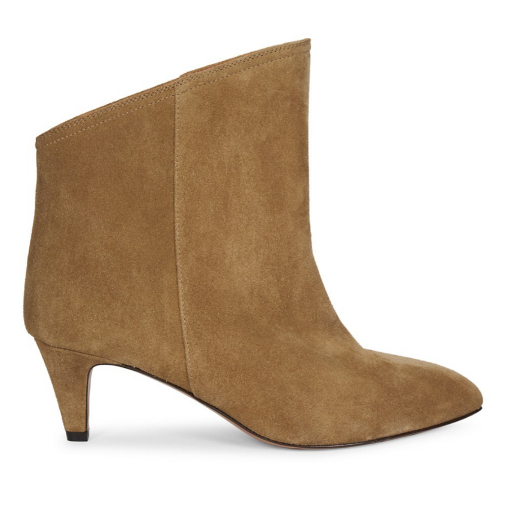 Tan Suede Creeper Ankle Boots