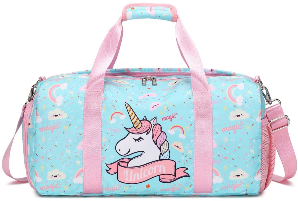 Pink & Purple Unicorn  Duffle Bag for Sale by newburyboutique