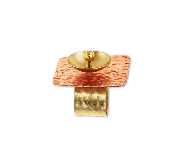 "Dance" Square flat Ring-Adjustable, Accent Bead Options