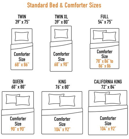 Down Comforter Size Chart
