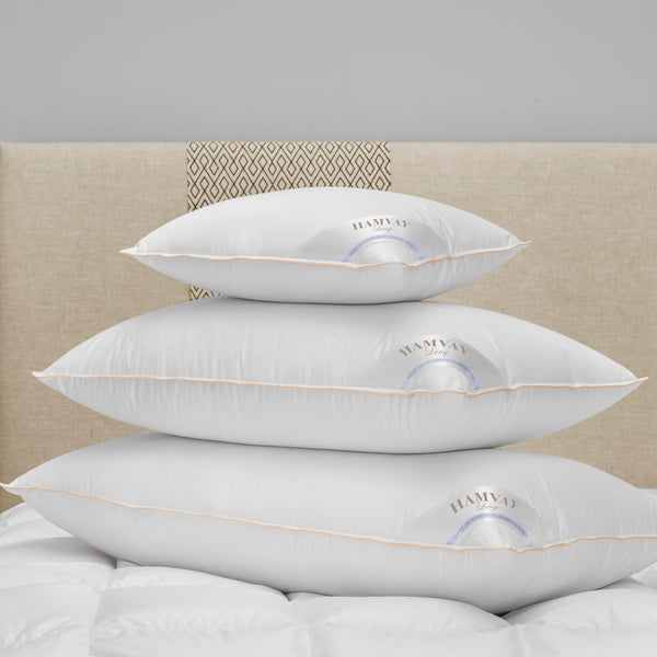 3 sizes of luxury goose down pillows