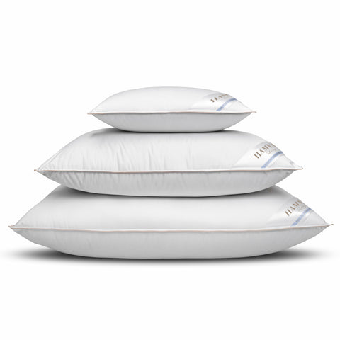 3 sizes of Hamvay-Láng goose down bedding on top of each other