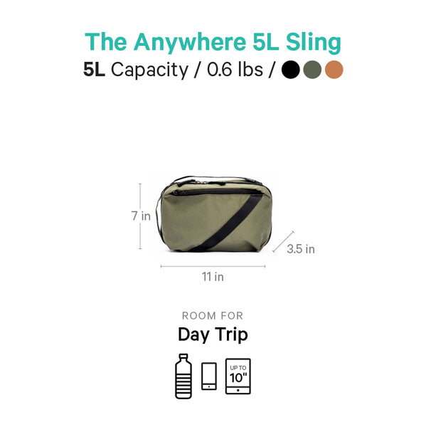 The Anywhere 5L Sling - perfect for daily carry
