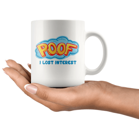 Poof mug in hand