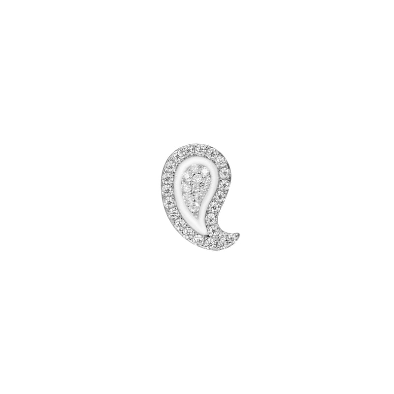 Moissanite White Paisley Stud Earrings - Unique and Elegant Earrings - APORRO