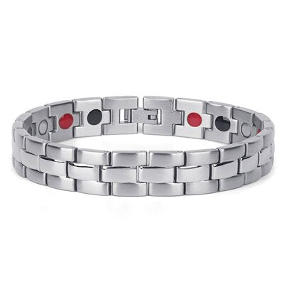 Stainless Steel Magnetic Bracelet With Germanium And FIR Jewelry - GiftWorldStyle - Luxury Jewelry and Accessories