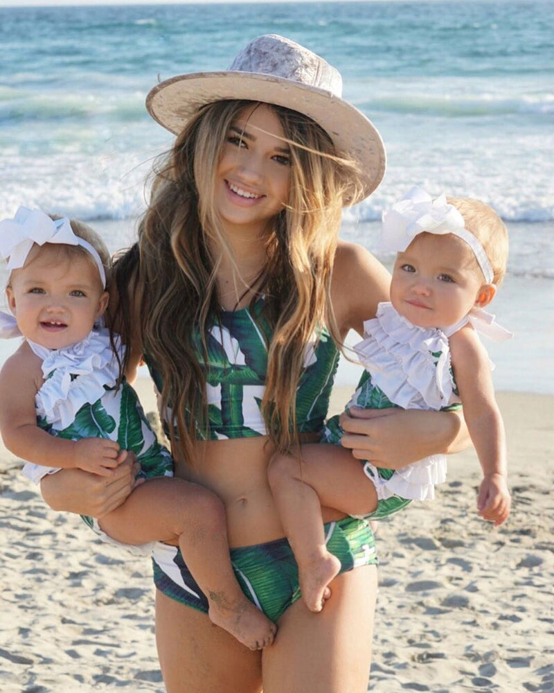 baby and mom matching bathing suits