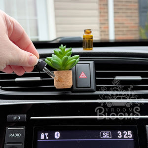 Succulent Car Vent Clip Air Freshener (Reusable) - Ella Mae's Boutique