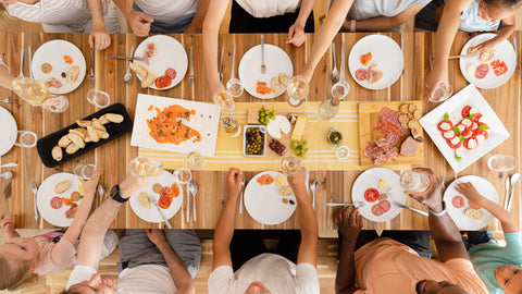 Dining table from above