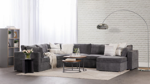 A gray couch 