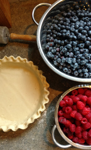 Pie Baking, Making Blueberry Pie