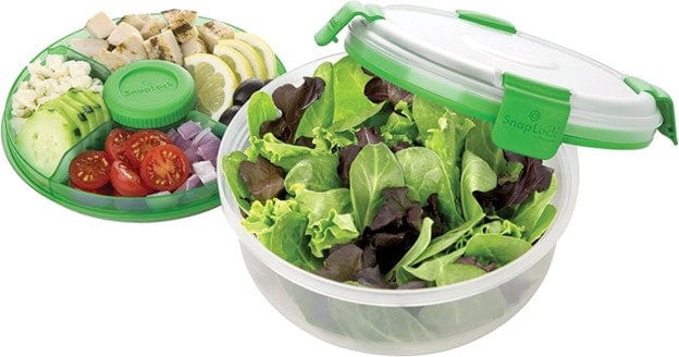  SnapLock by Progressive Split Container - Gray, Easy-To-Open,  Leak-Proof Silicone Seal, Snap-Off Lid, Stackable, BPA FREE : Home & Kitchen