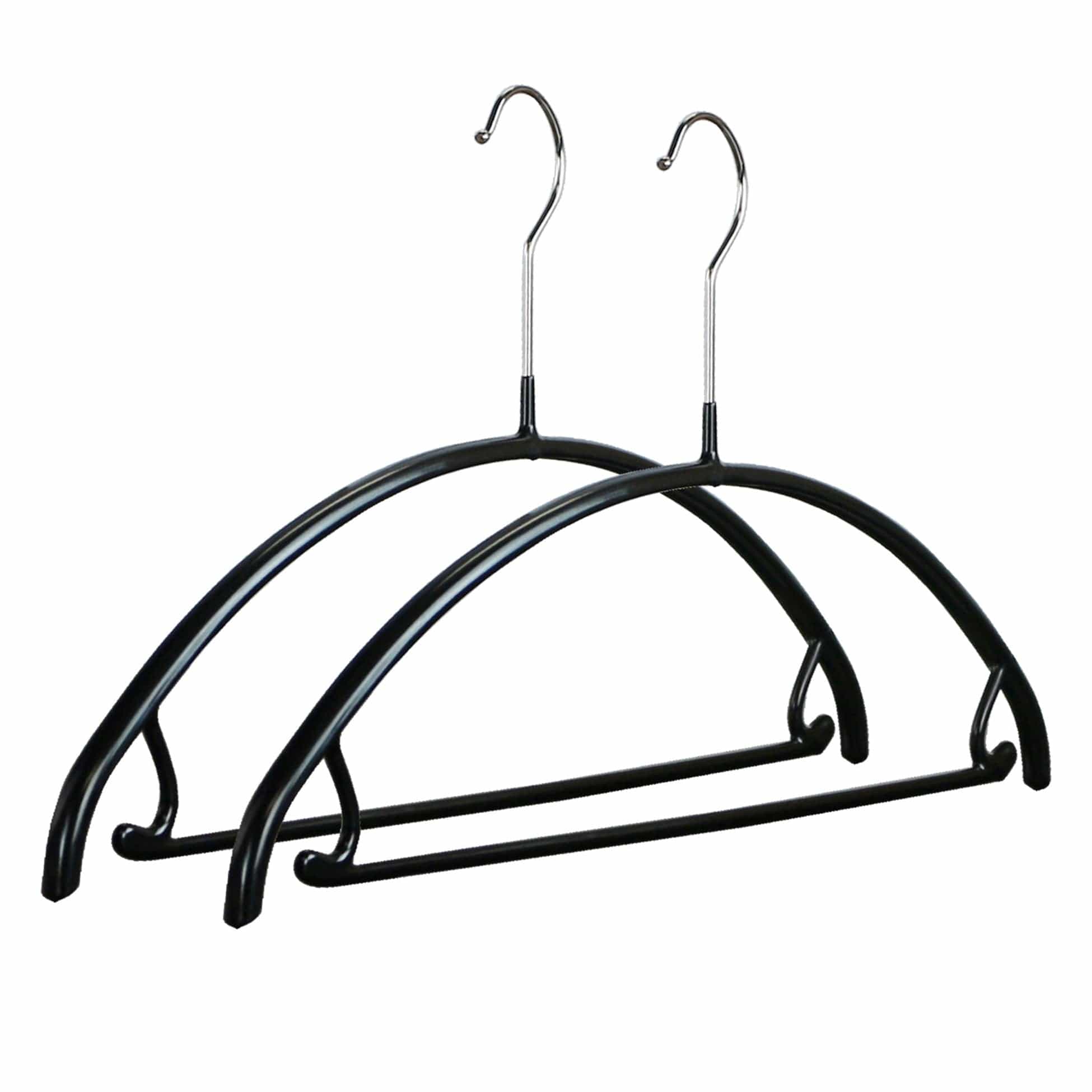reston lloyd mawa non slip space saving clothes hanger with bar and hooks for pants and skirts set of 5 black 31233972928547