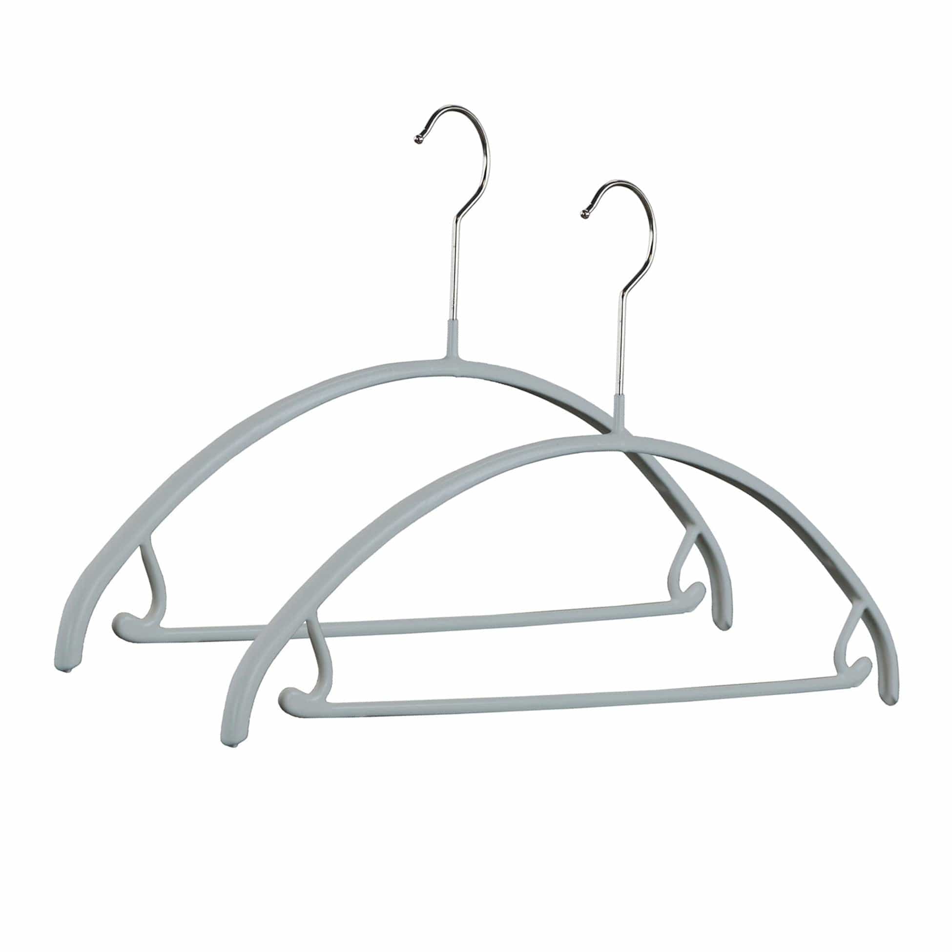 reston lloyd mawa non slip space saving clothes hanger with bar and hooks for pants and skirts set of 5 silver 31233976500259