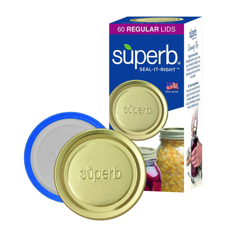 A bulk purchase of regular mouth canning lids inside their package