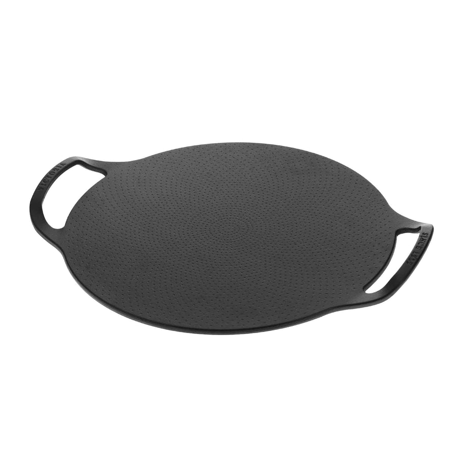 Victoria Seasoned Cast-Iron Everyday Skillet with Loop Handles, Black, 13