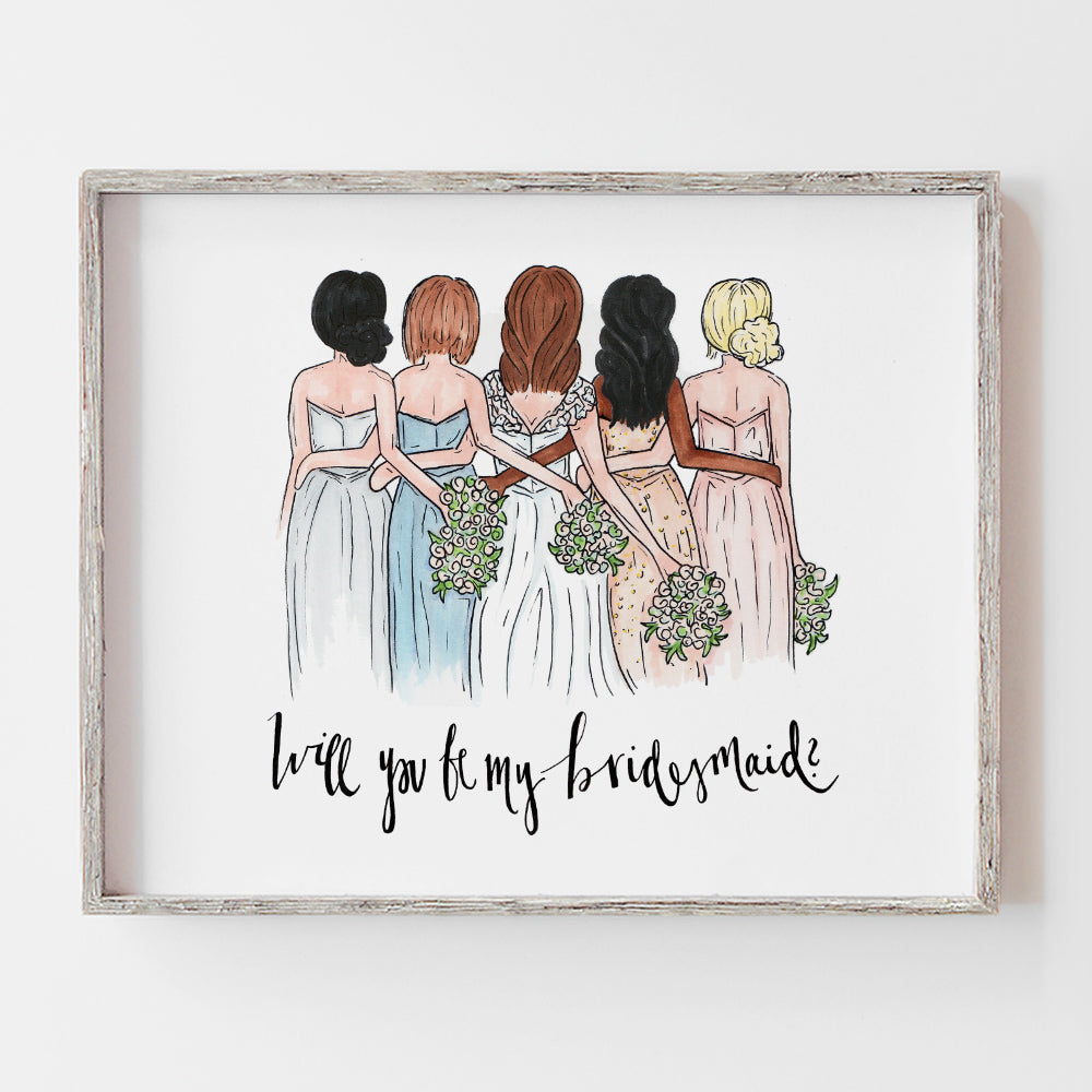 bridal party sketch