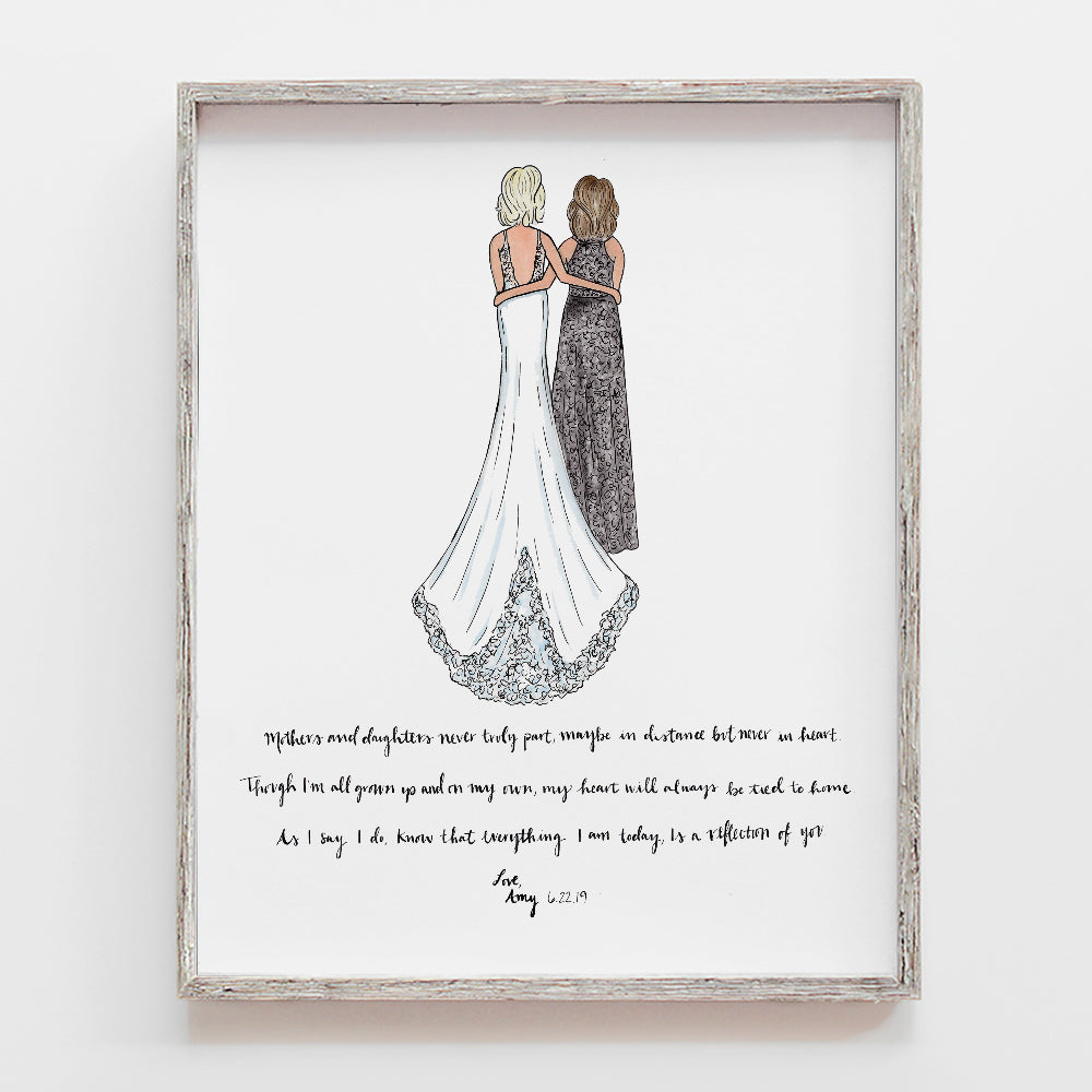 Custom Drawn Mother of the Bride Gift 