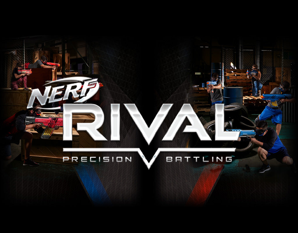 Nerf Rival Pilot XXIII-100 Blaster, 2 Nerf Rival Accu-Rounds, Break-Barrel  Load, T-Bar Priming, 90 FPS, Ages 14+ 