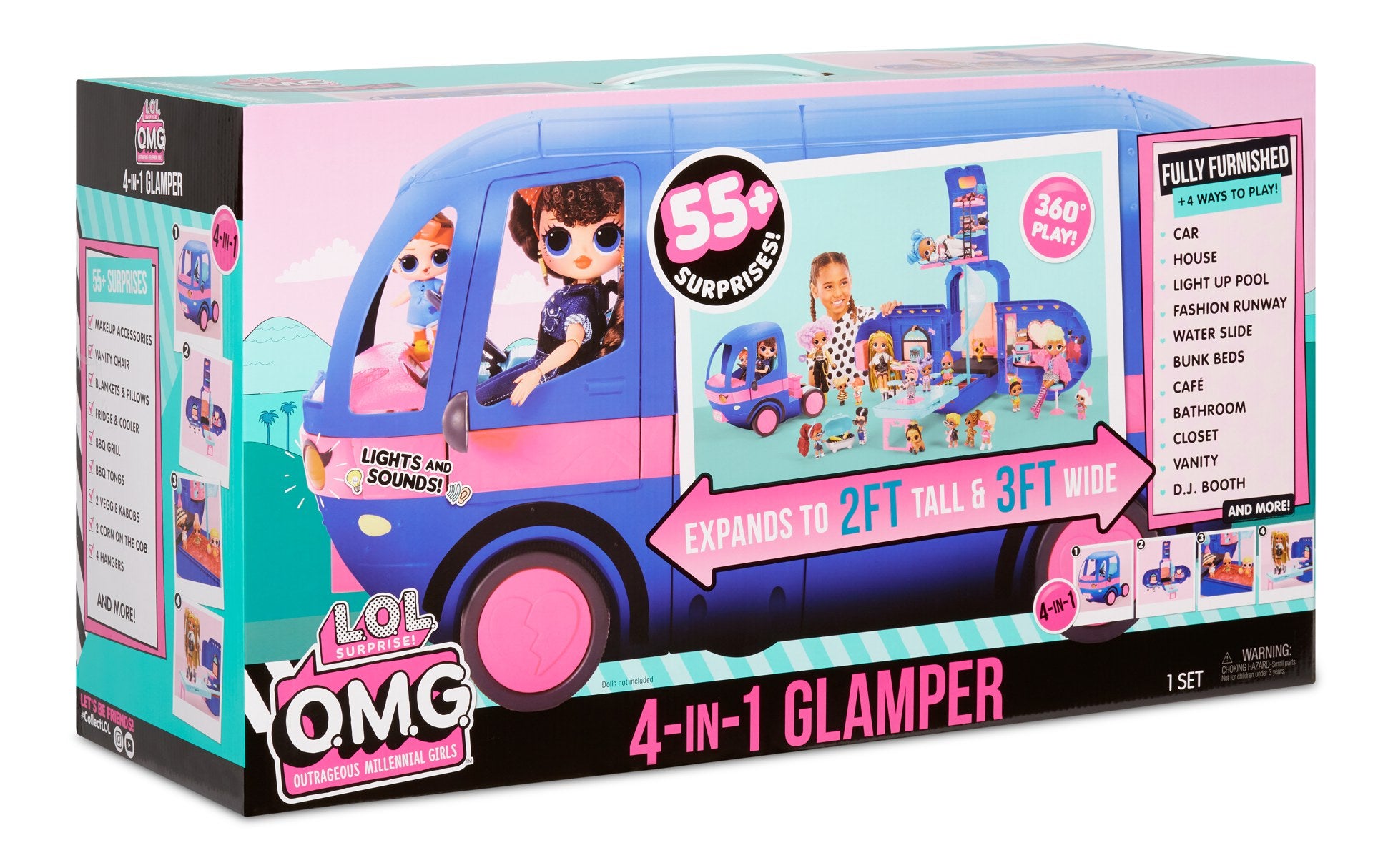 L.O.L LOL Surprise - OMG 4-in-1 Glamper Fashion Camper with 55+ Surpri