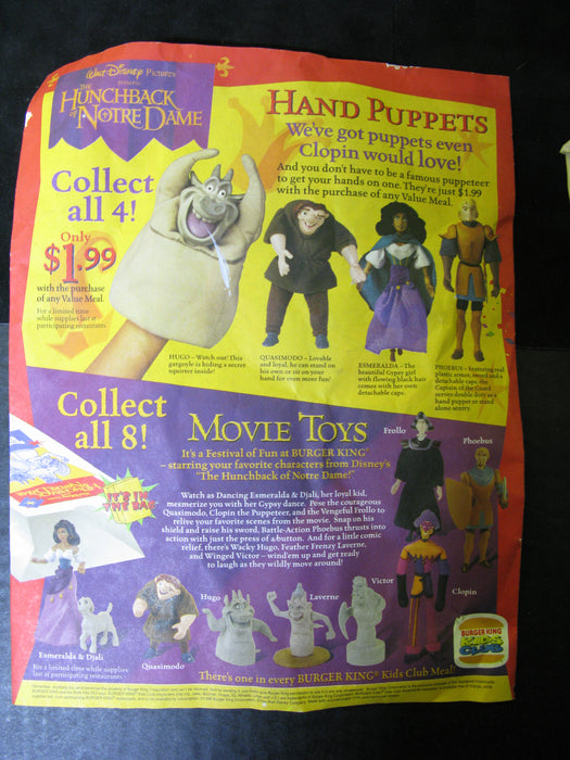 burger king hunchback of notre dame toys