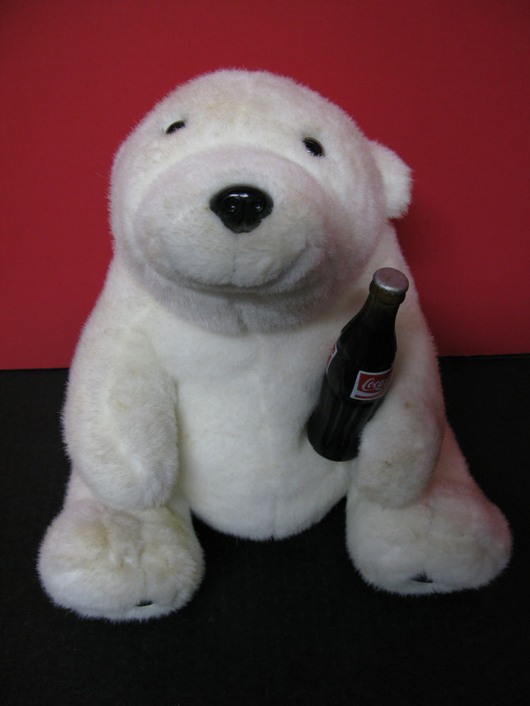 coca cola stuffed polar bear