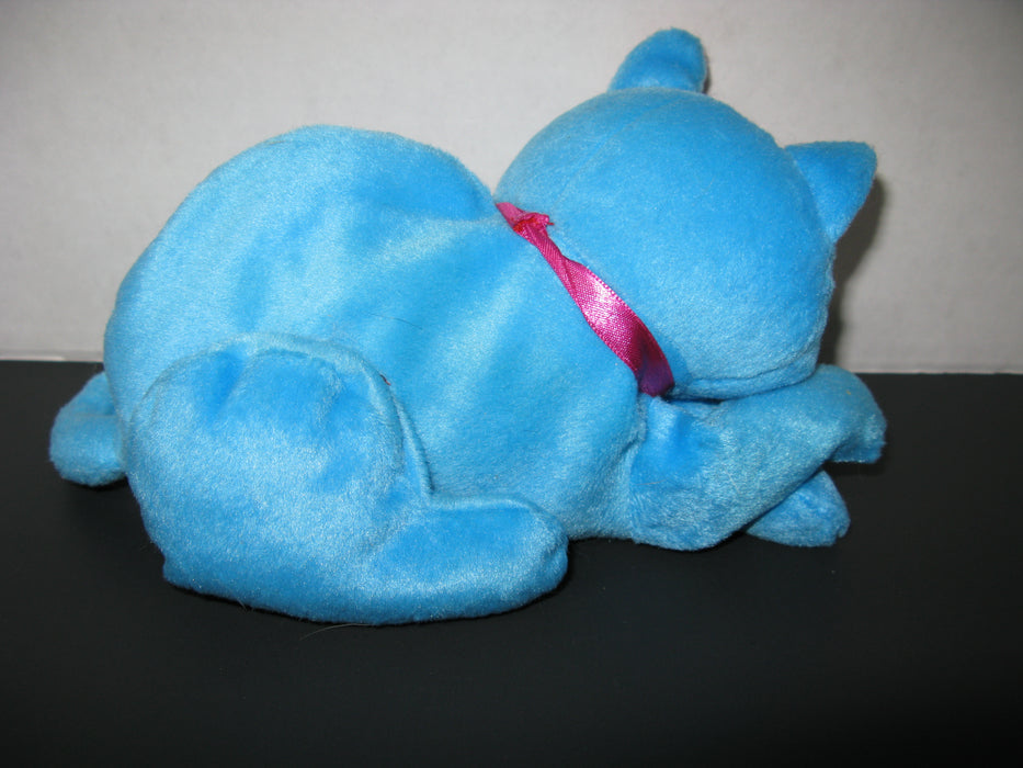 blue stuffed cat