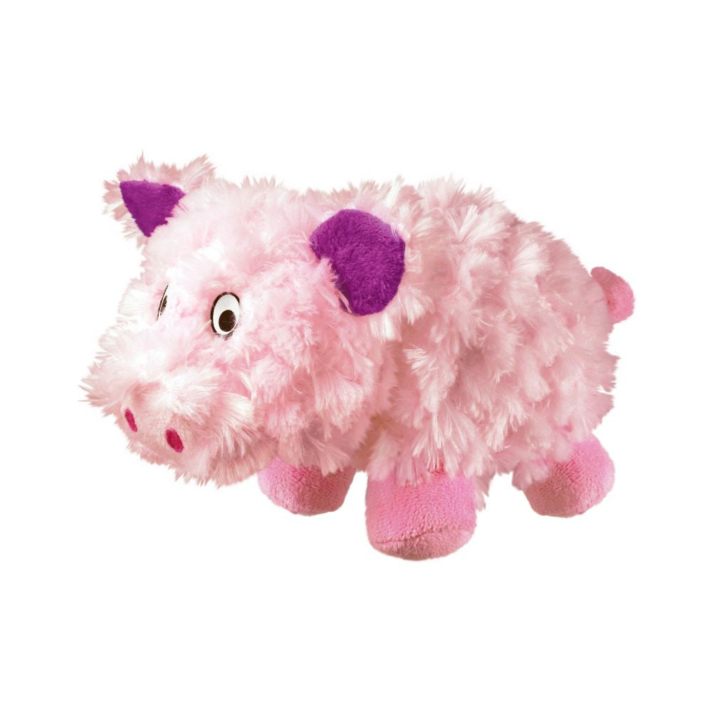 stuffed pink pig dog toy