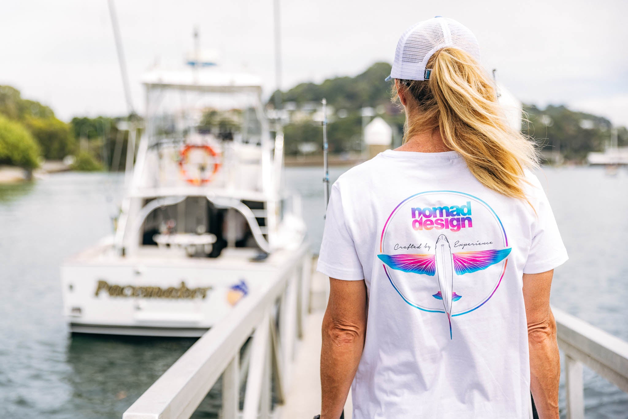 Womens T-Shirt - Flyer White – Nomad Tackle