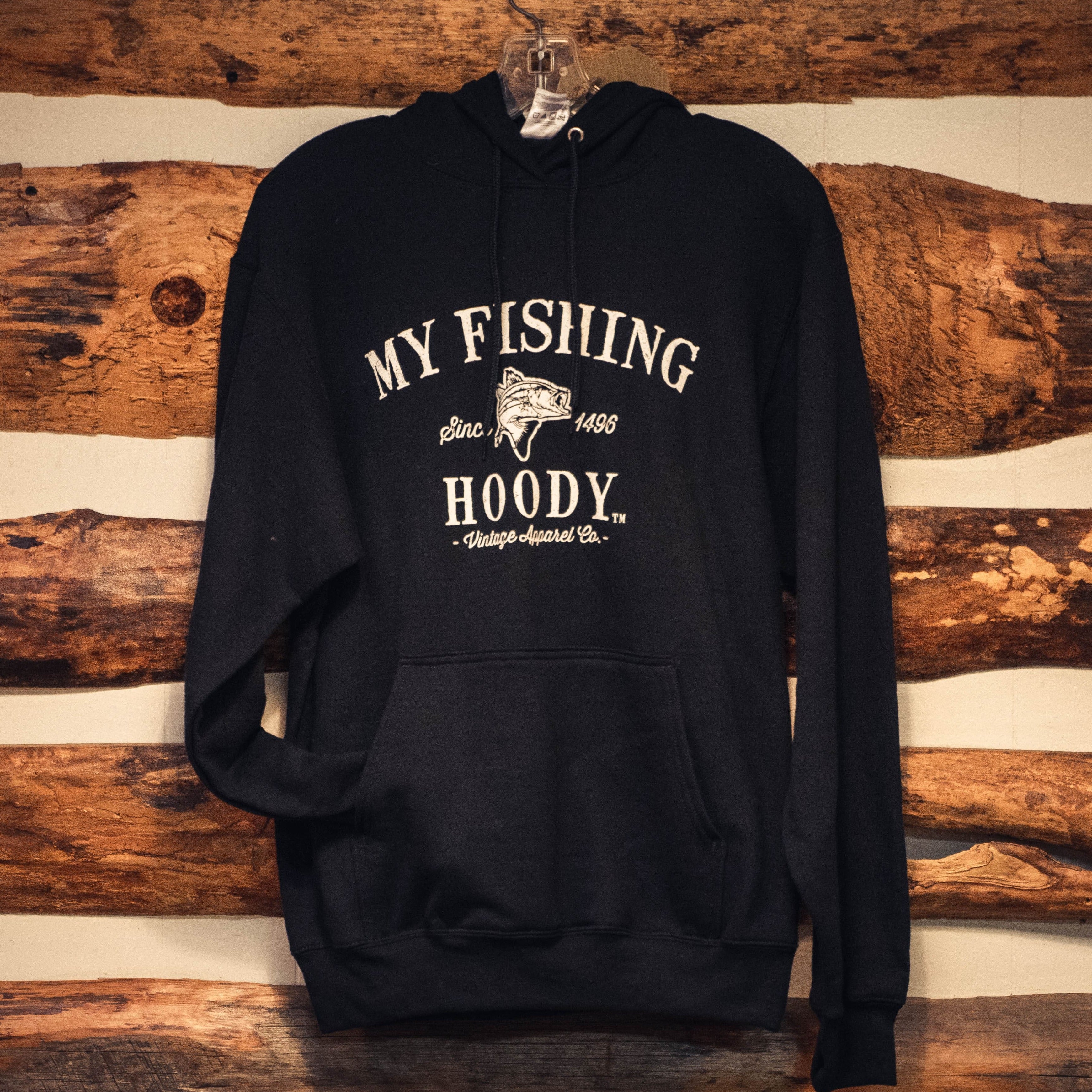 Fish Naked Funny Fishing Hoodies for Men Large Black