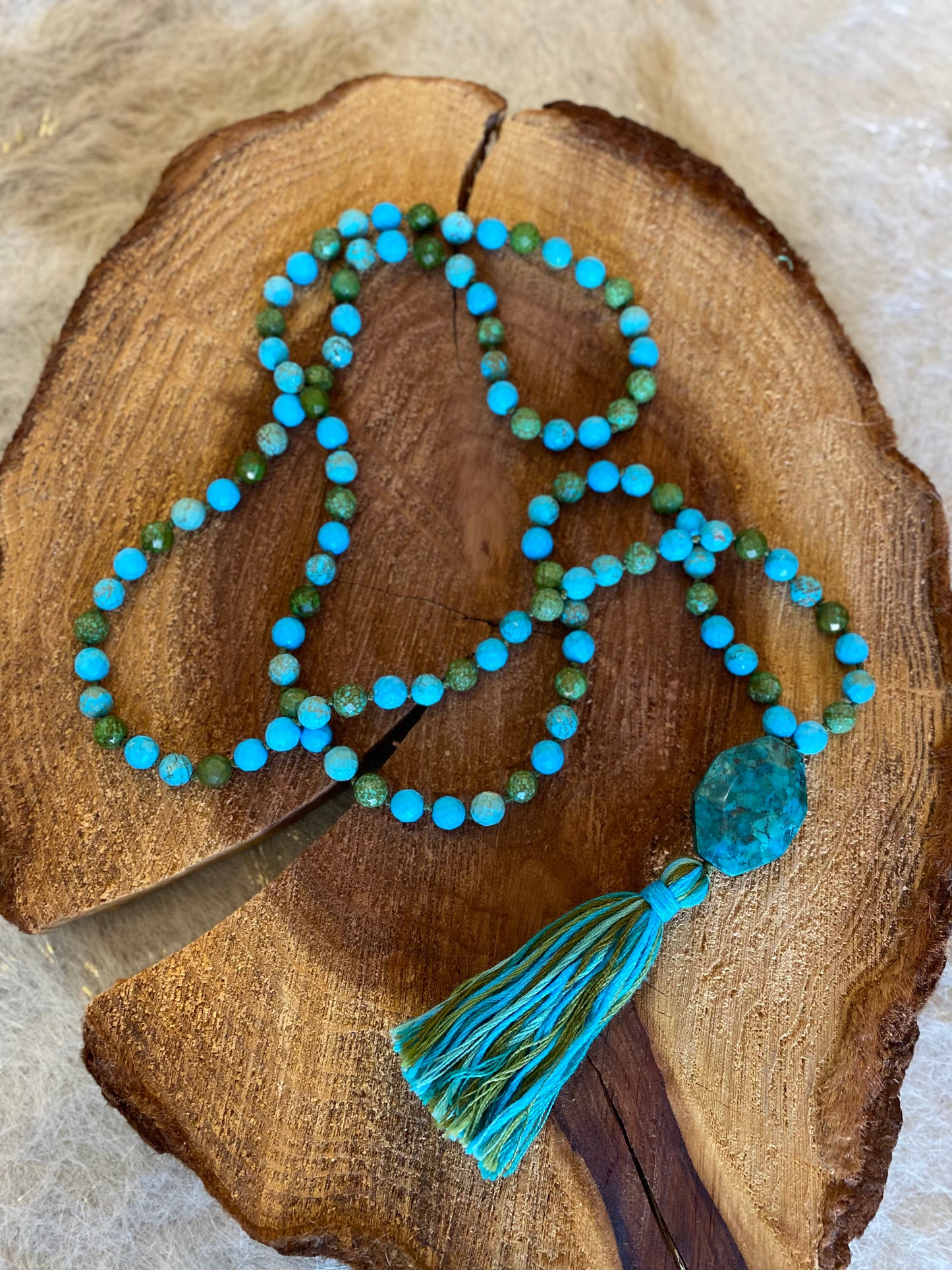 Turquoise Faceted Mala